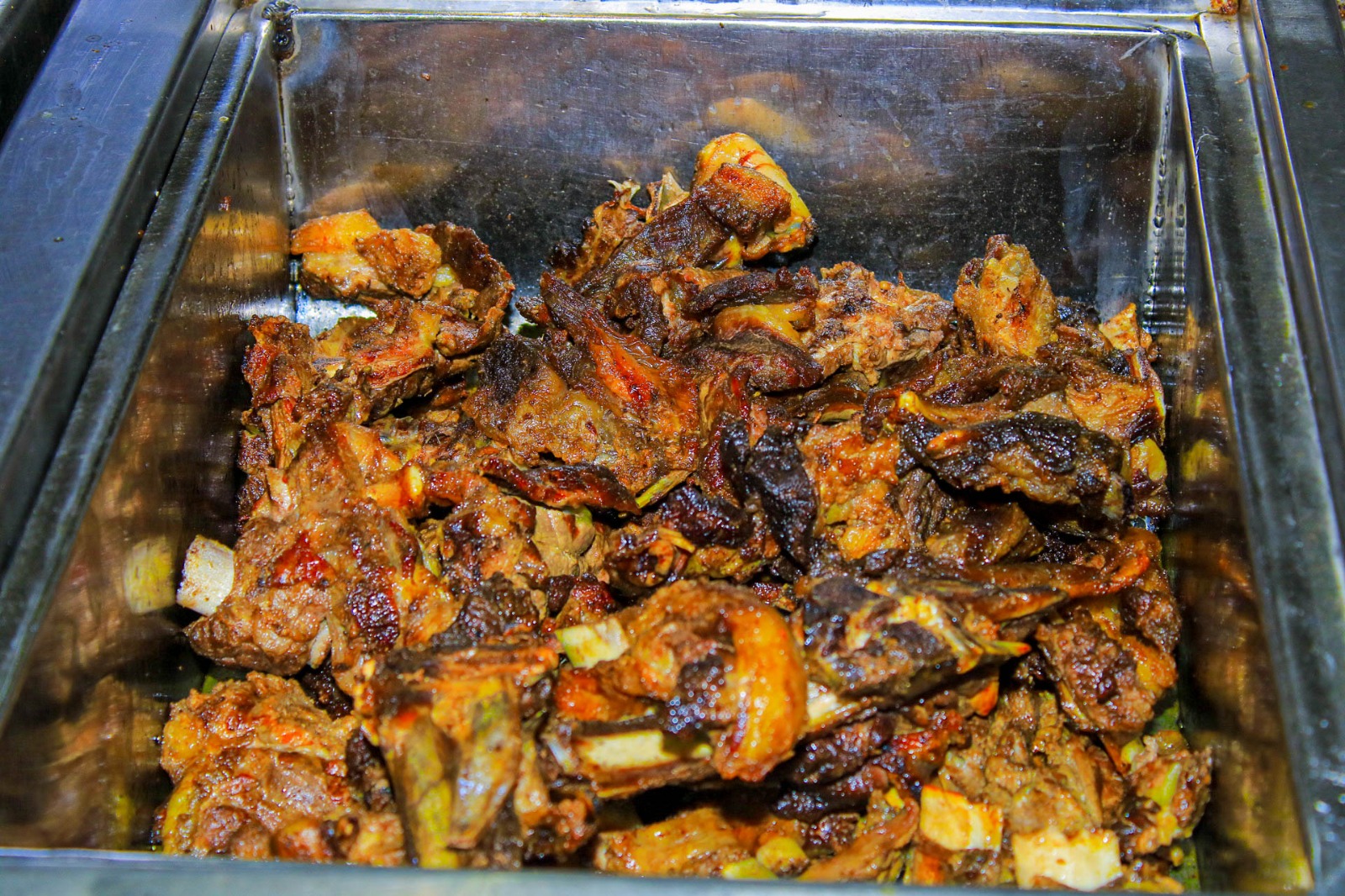 Prepared meat from the Three In One kitchen