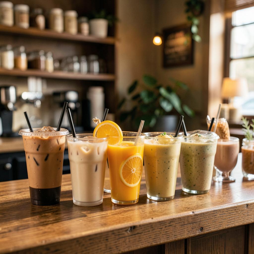 Assorted chilled soft drinks